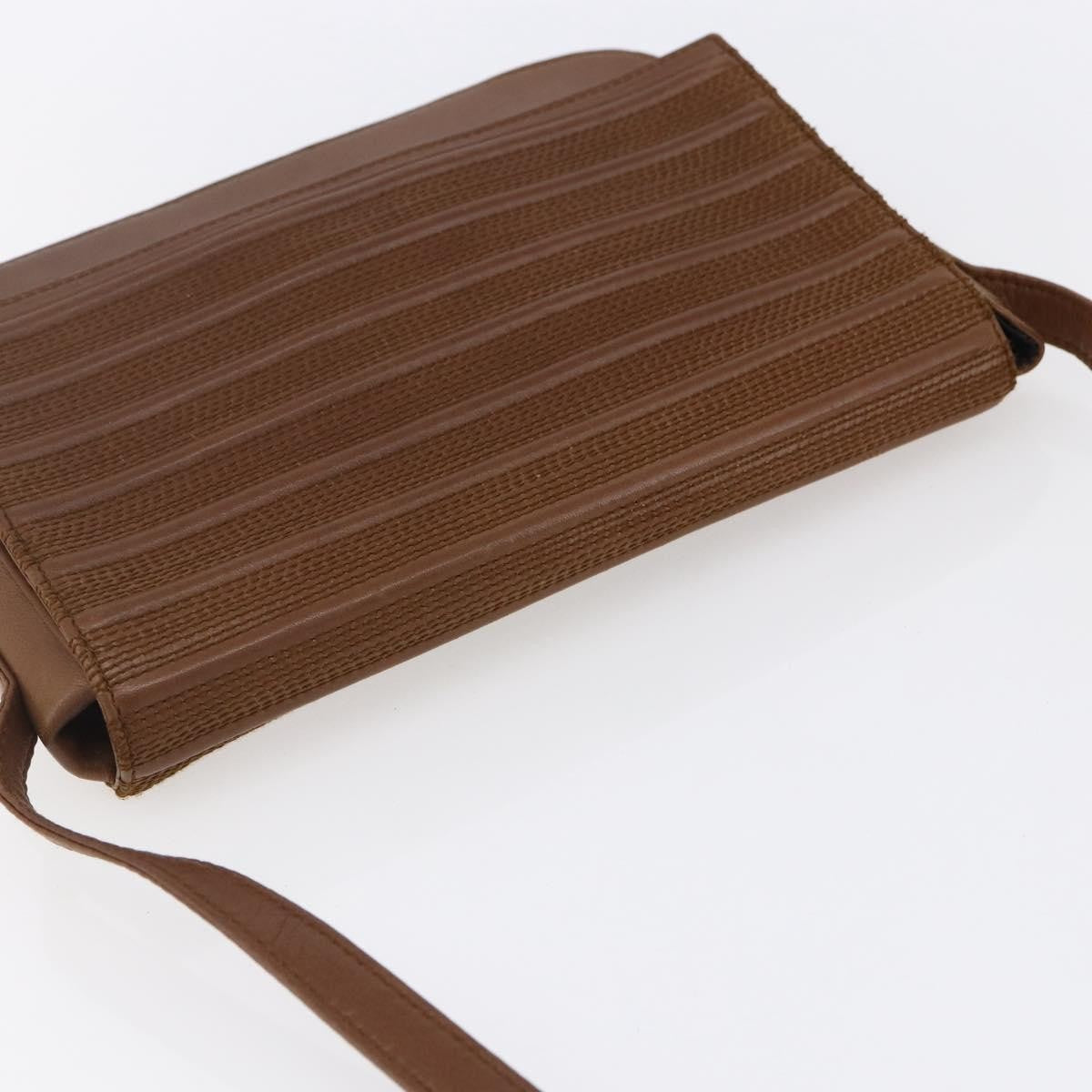 Loewe Flap Messenger Bag Leather, BROWN, LEATHER, Shoulder bag