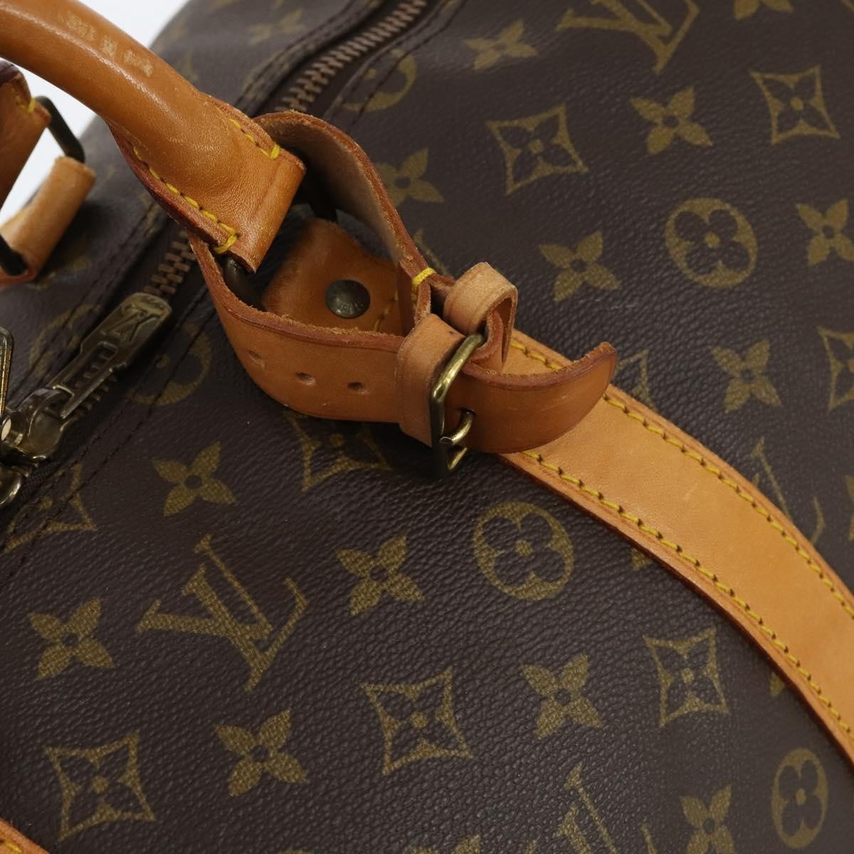 Louis Vuitton Keepall Bag Monogram Canvas, BROWN, CANVAS, Travel bag