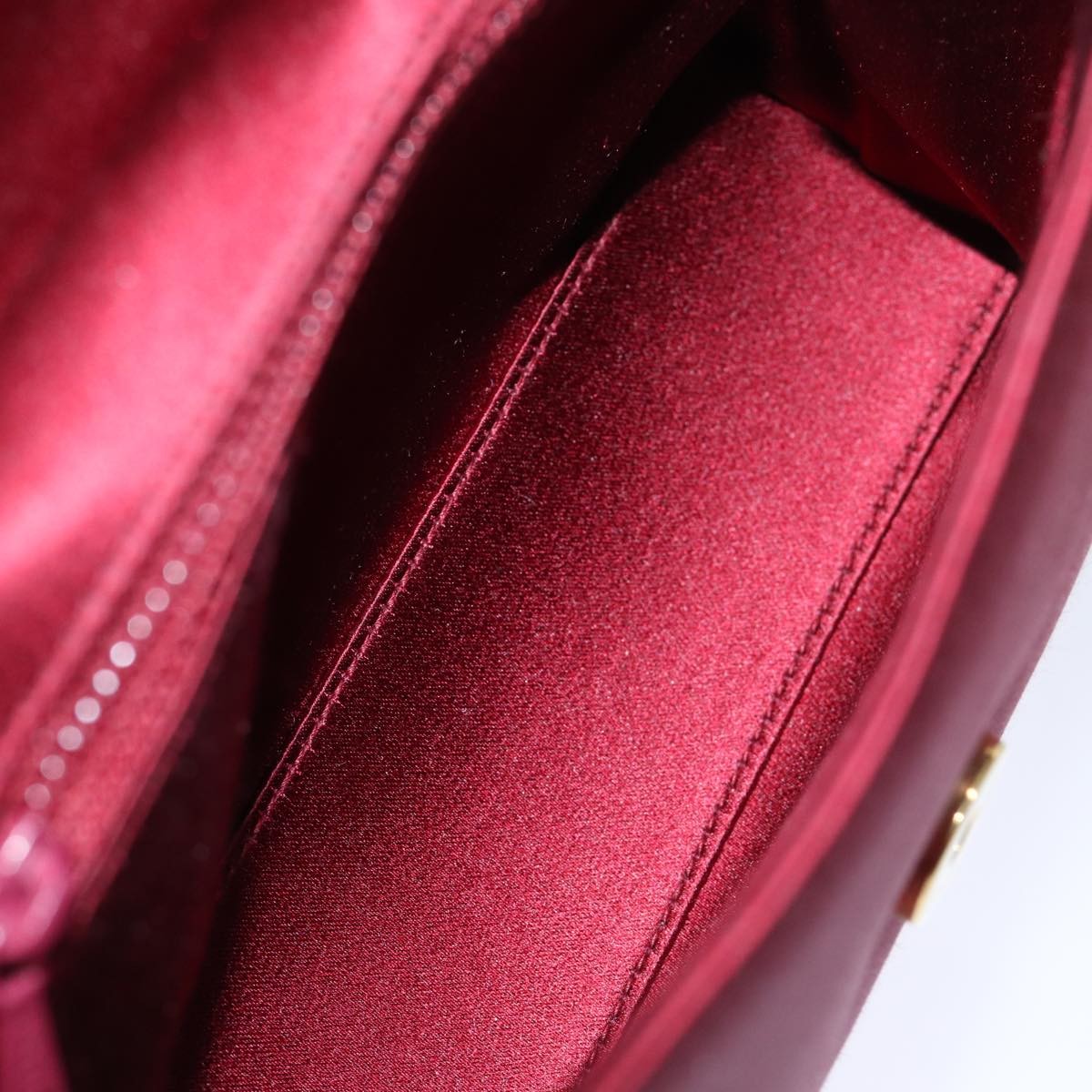 Chanel Flap shoulder Bag Satin, RED, SATIN, Shoulder bag