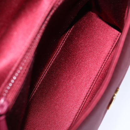 Chanel Flap shoulder Bag Satin, RED, SATIN, Shoulder bag