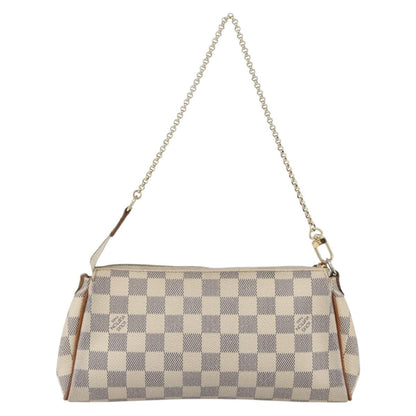 Louis Vuitton Eva Handbag Damier, WHITE, CANVAS, Shoulder bag