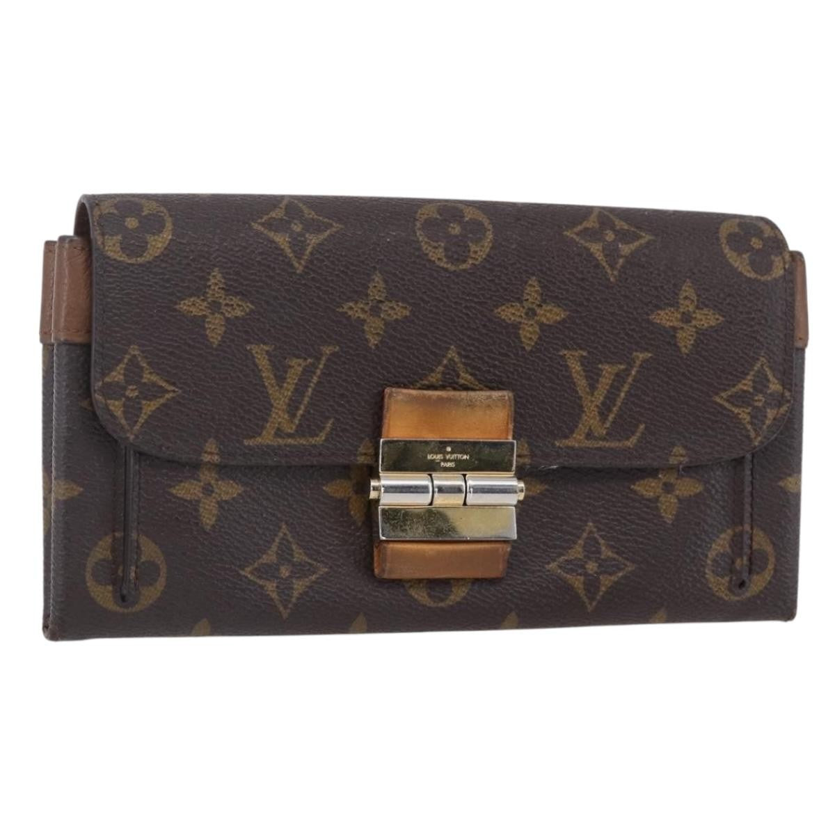 Louis Vuitton Elysee Wallet Monogram Canvas and Leather, CAMEL, CANVAS, Wallets