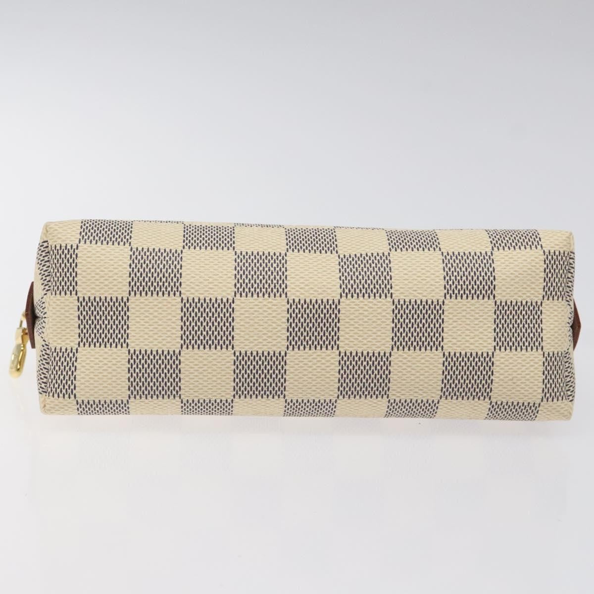 Louis Vuitton Cosmetic Pouch Damier, WHITE, CANVAS, Toiletry Case