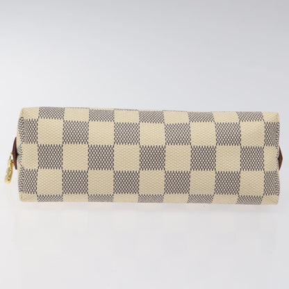 Louis Vuitton Cosmetic Pouch Damier, WHITE, CANVAS, Toiletry Case
