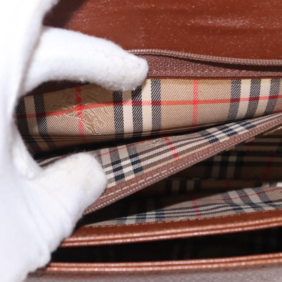 Burberry Vintage Shoulder Bag Leather, BROWN, LEATHER, Shoulder bag