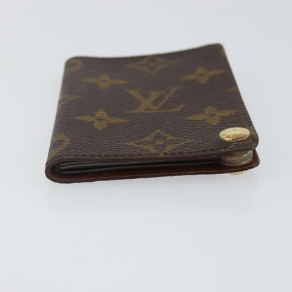 Louis Vuitton Porte Cartes Pression Card Case Monogram Canvas, BROWN, CANVAS, Card Holders