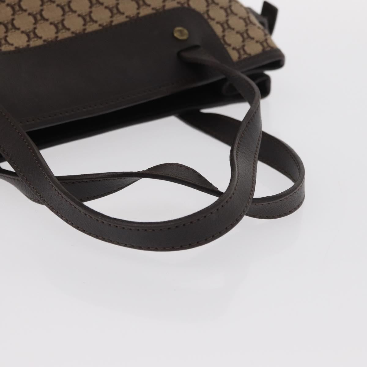 Celine Vintage Macadam Handbag Canvas, BEIGE, CANVAS, Handbag