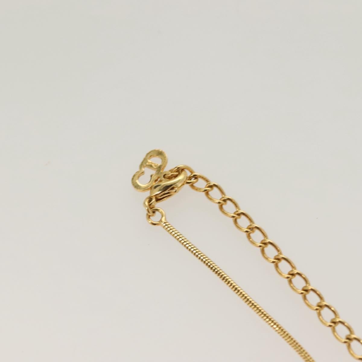 Christian Dior D logo Pendant Necklace Metal, GOLD, METAL, Necklace