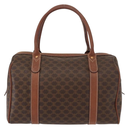 Celine Vintage Macadam Boston bag Canvas, BROWN, CANVAS, Travel bag