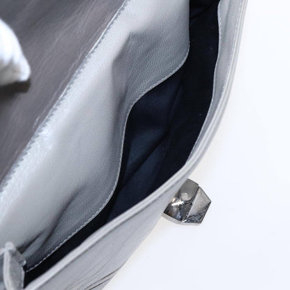 Balenciaga Cherche Midi Chain Shoulder Bag Leather, GRAY, LEATHER, Shoulder bag