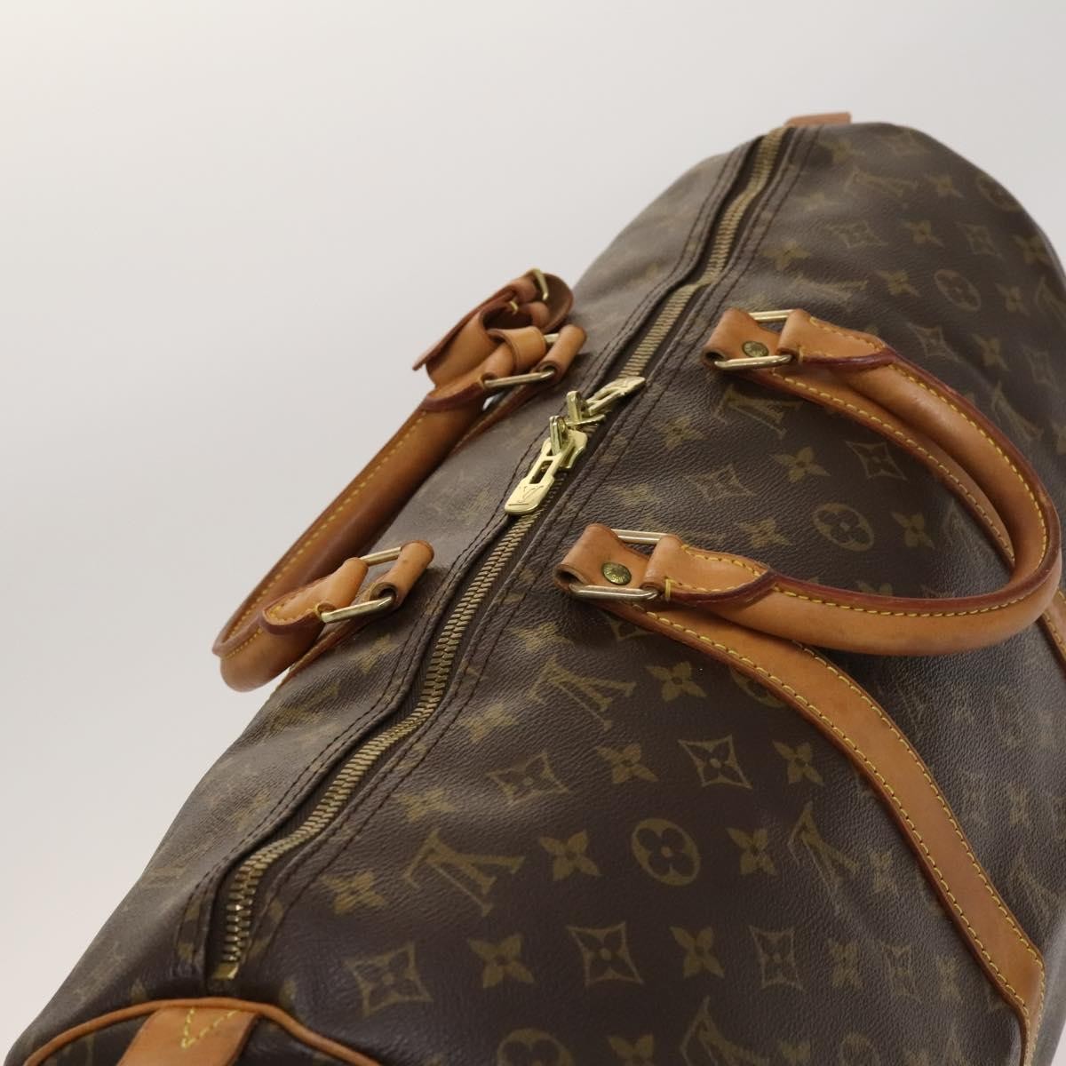 Louis Vuitton Keepall Bag Monogram Canvas, BROWN, CANVAS, Travel bag