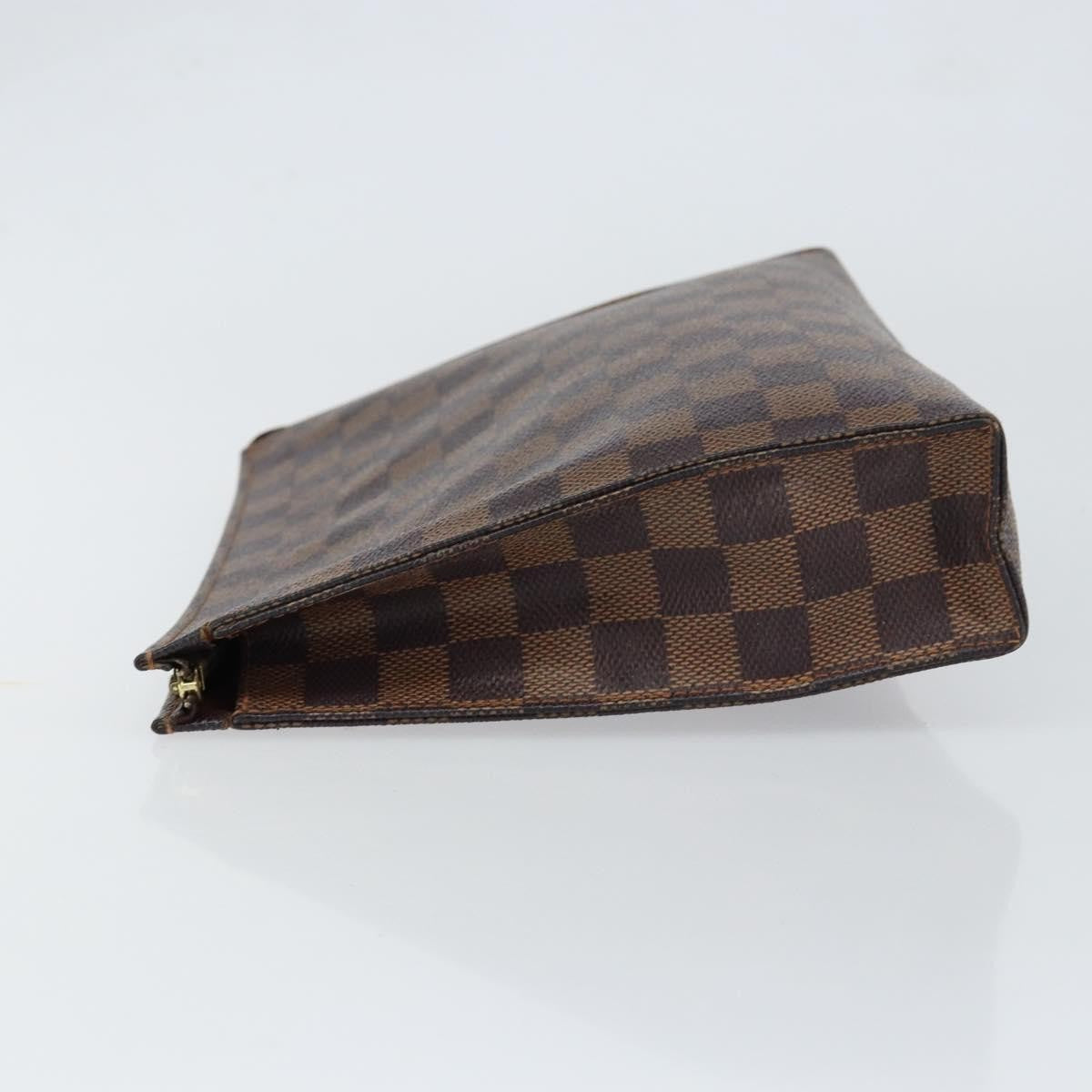 Louis Vuitton Toiletry Pouch Damier, BROWN, CANVAS, Clutche & pouche