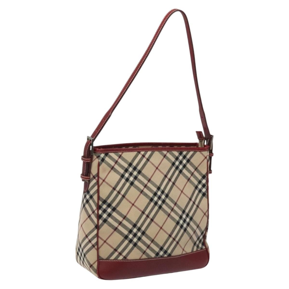 Burberry Shoulder Bag Nova Check Canvas, BEIGE, CANVAS, Shoulder bag