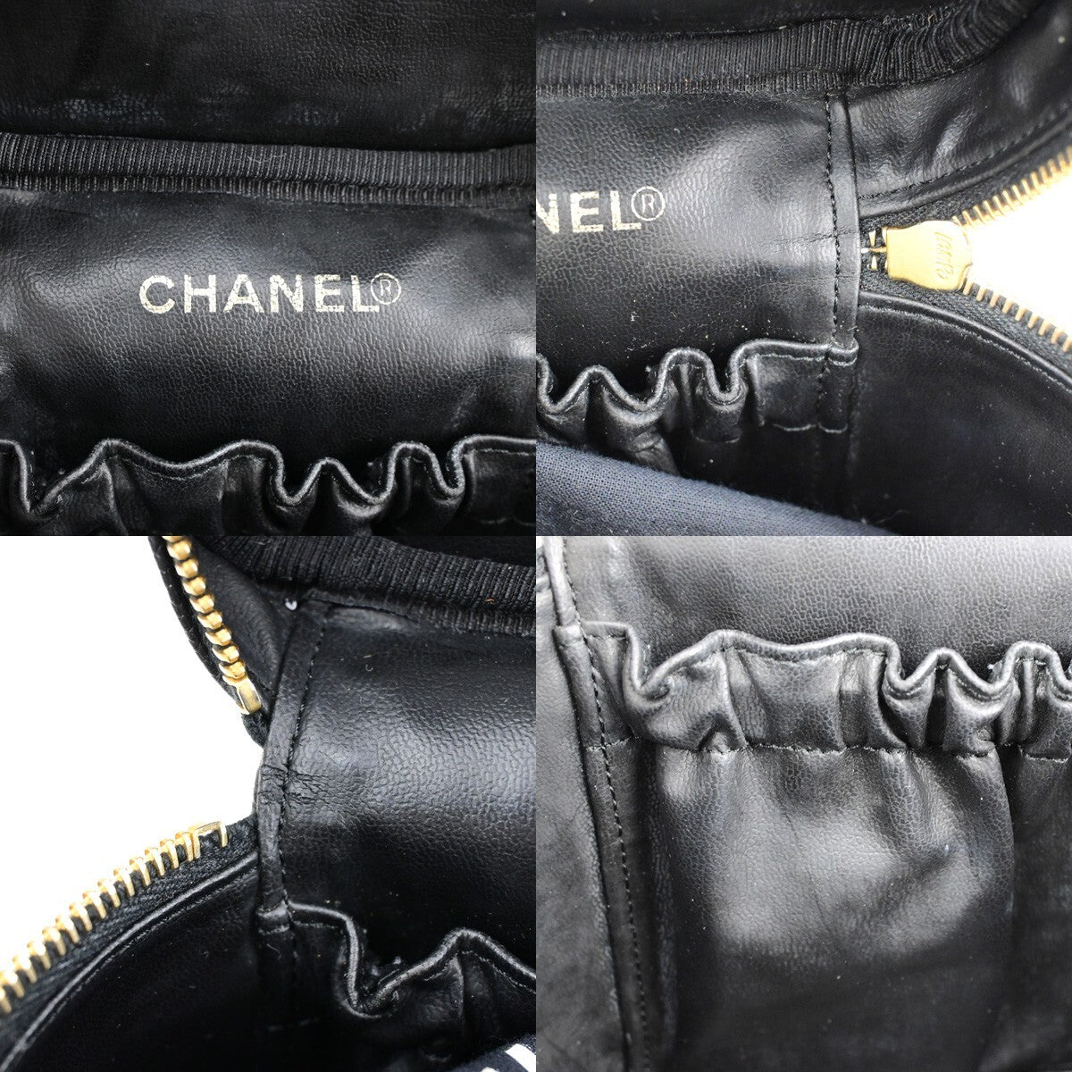 Chanel Vintage Timeless Vanity Case Caviar, BLACK, CALFSKIN, Handbag