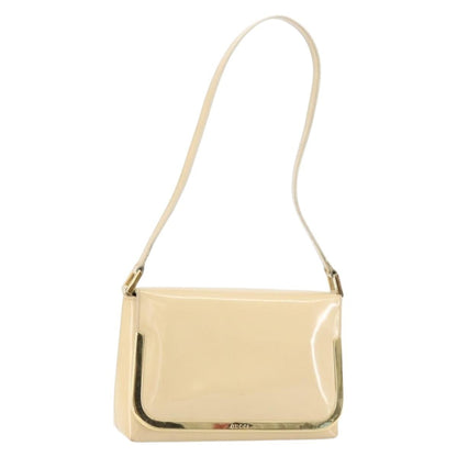 Gucci Vintage Shoulder Bag Patent leather, BEIGE, PATENT_LEATHER, Shoulder bag