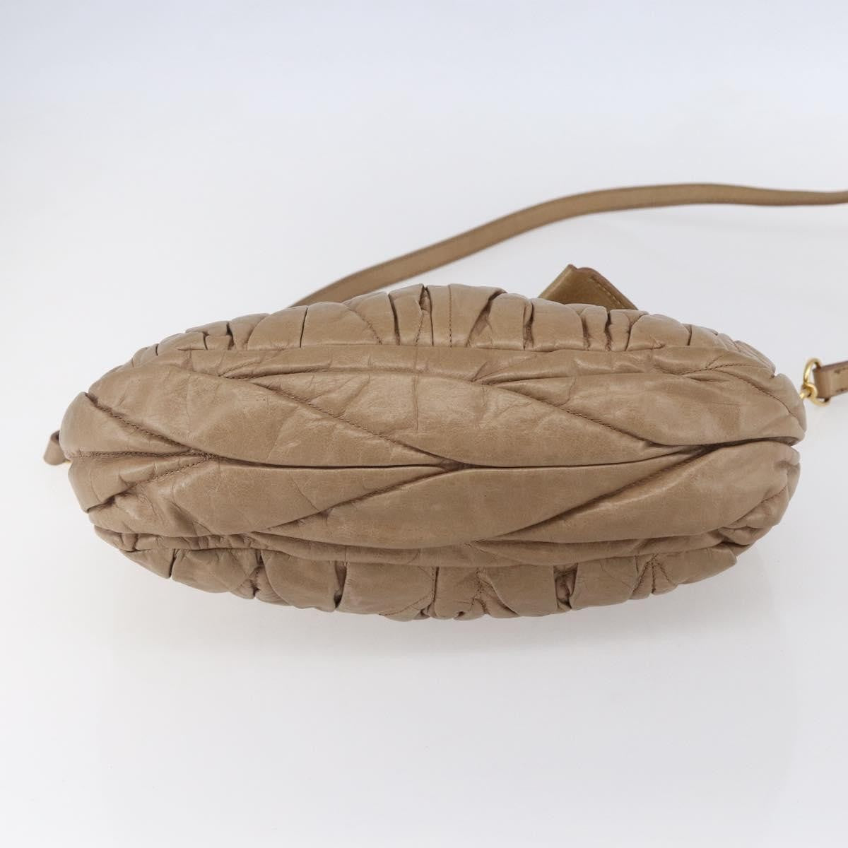 Miu Miu Coffer Convertible Hobo Matelasse Leather, BEIGE, LEATHER, Handbag