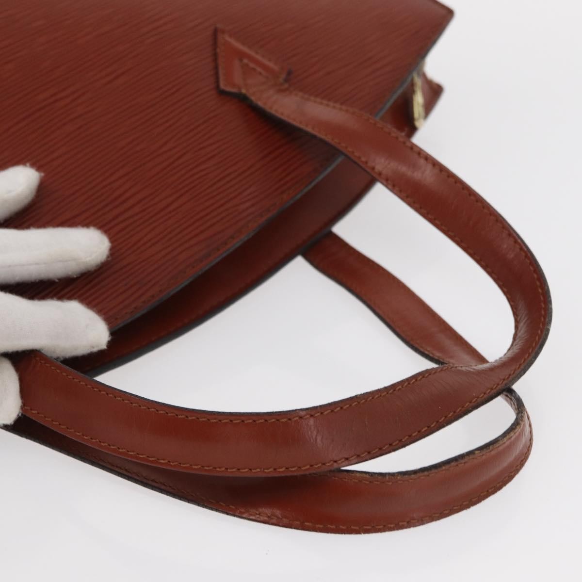 Louis Vuitton Saint Jacques Handbag Epi Leather, BROWN, LEATHER, Handbag