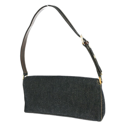 Fendi Vintage Shoulder Bag Denim, NAVY, DENIM_JEANS, Shoulder bag