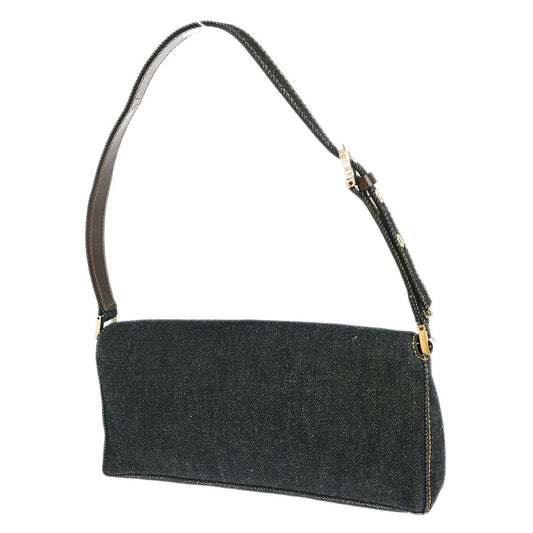 Fendi Vintage Shoulder Bag Denim, NAVY, DENIM_JEANS, Shoulder bag