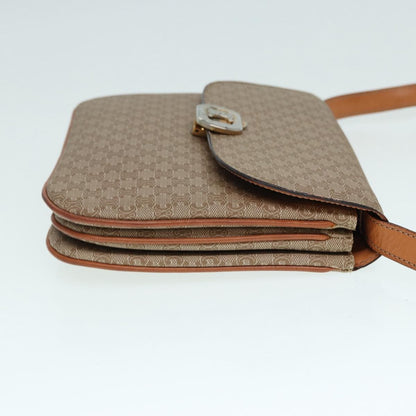 Celine Vintage Macadam Shoulder Bag Canvas, BEIGE, CANVAS, Shoulder bag