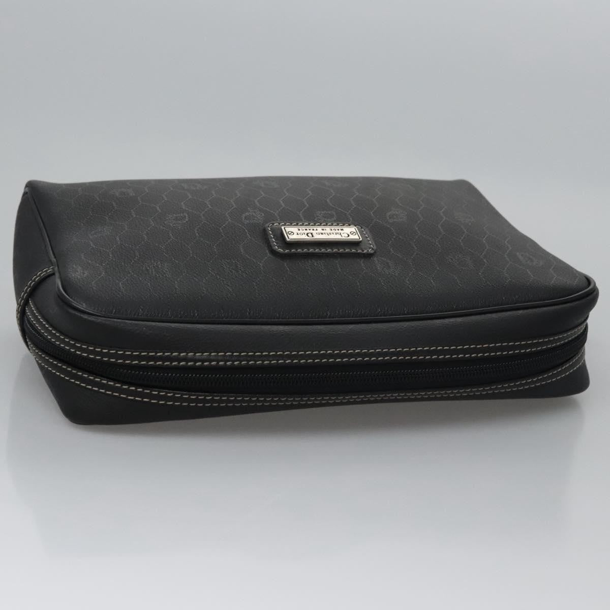 Christian Dior Vintage honeycomb clutch Canvas, BLACK, CANVAS, Clutche & pouche