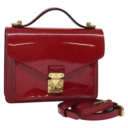 Louis Vuitton Monceau Handbag Vernis, BURGUNDY, PATENT_LEATHER, Handbag