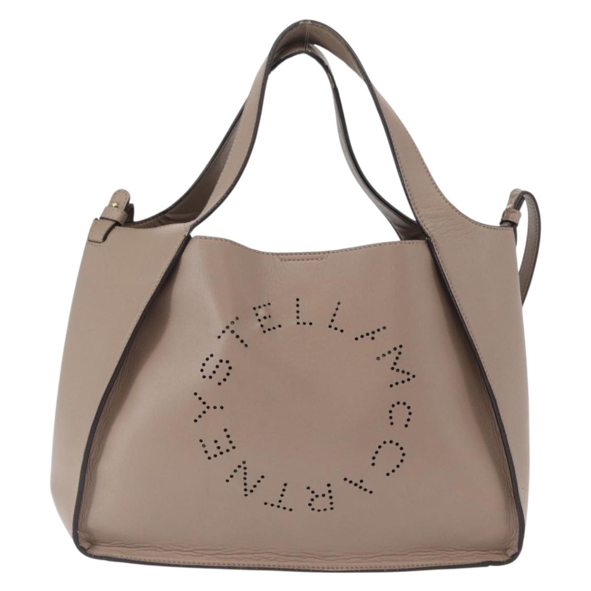 Stella McCartney Alter Tote Perforated Faux Leather, BEIGE, SYNTHETIC, Tote bag