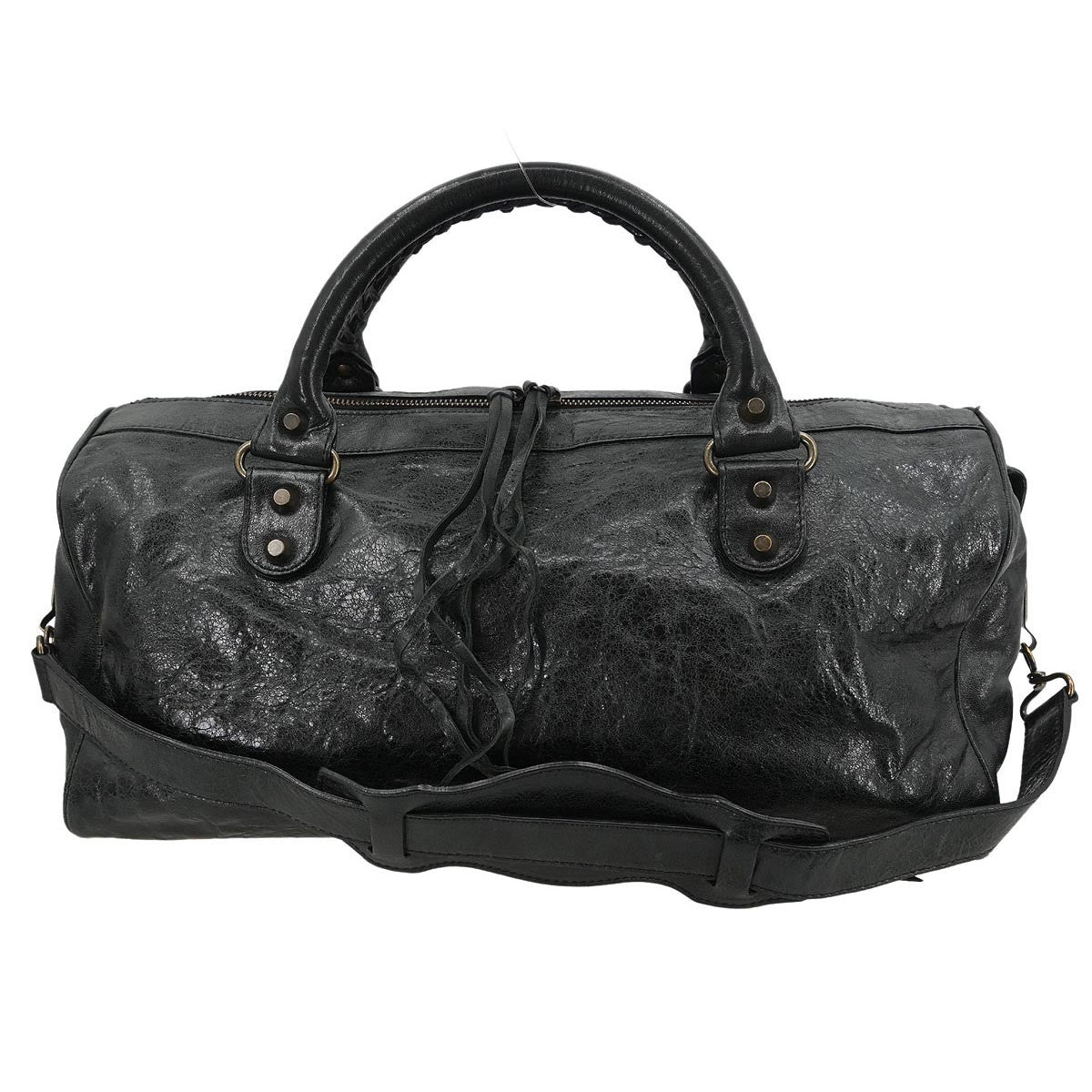 Balenciaga Twiggy Classic Studs Bag Leather, GREEN, LEATHER, Handbag