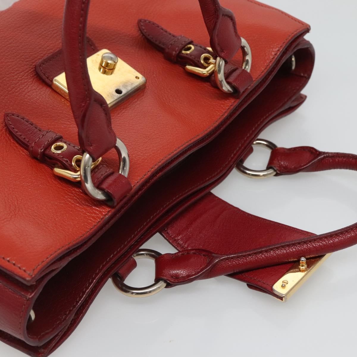 Miu Miu Madras Convertible Lock Tote Leather, RED, LEATHER, Handbag