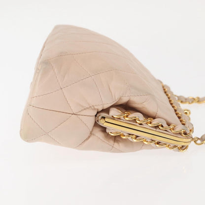 Chanel Kiss lock shoulder bag Leather, PINK, LEATHER, Shoulder bag