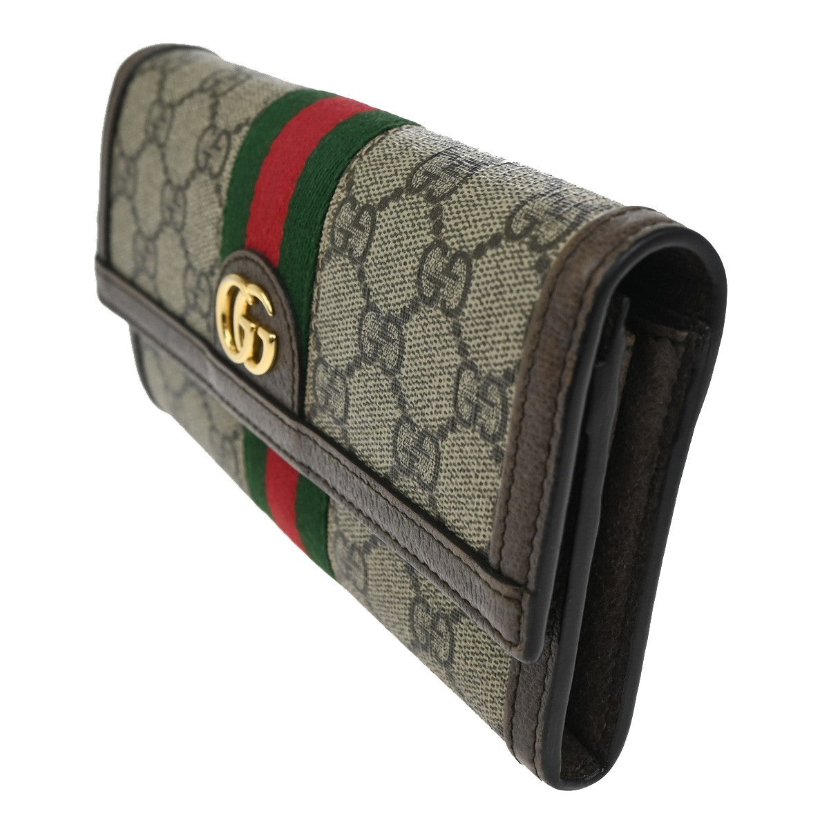 Gucci Ophidia Continental Wallet GG Coated Canvas, BROWN, CANVAS, Wallets