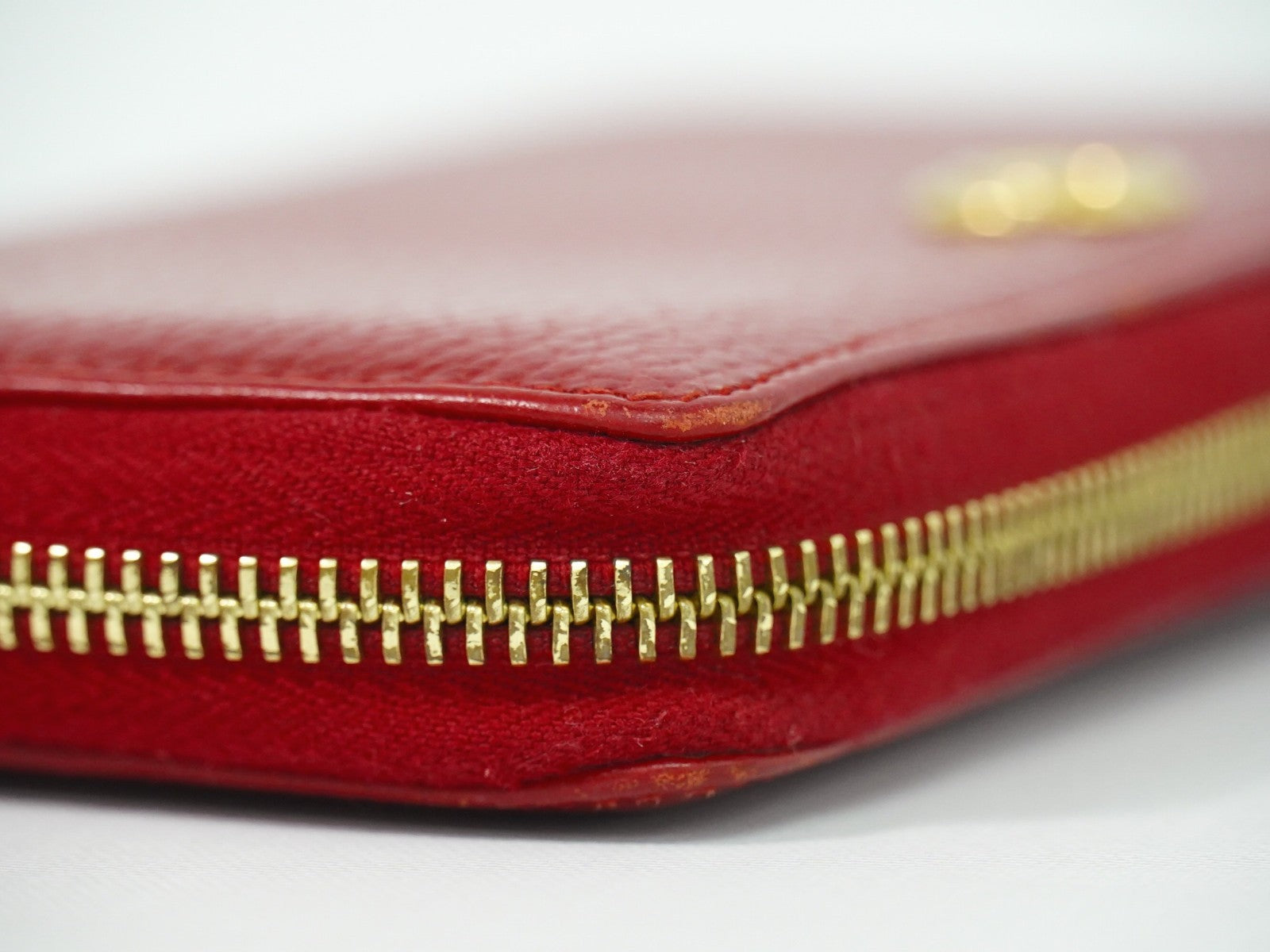 Gucci GG Marmont Zip Around Wallet Leather, RED, LEATHER, Wallets