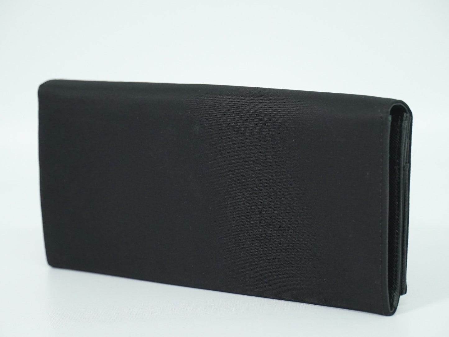 Prada Continental Wallet Tessuto, Black, Nylon, Wallet