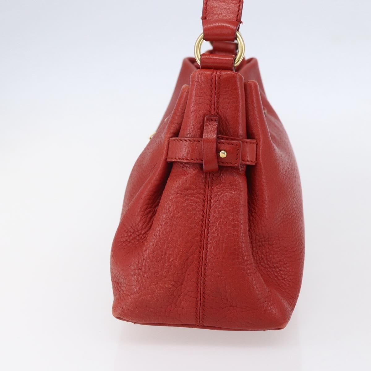 Salvatore Ferragamo Gancini Shoulder Bag Leather, RED, LEATHER, Shoulder bag