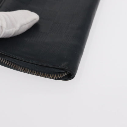 Louis Vuitton Zippy wallet vertical Damier Infini Leather, NAVY, LEATHER, Wallets