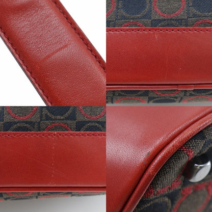 Salvatore Ferragamo Gancini Shoulder Bag Canvas, RED, CANVAS, Shoulder bag