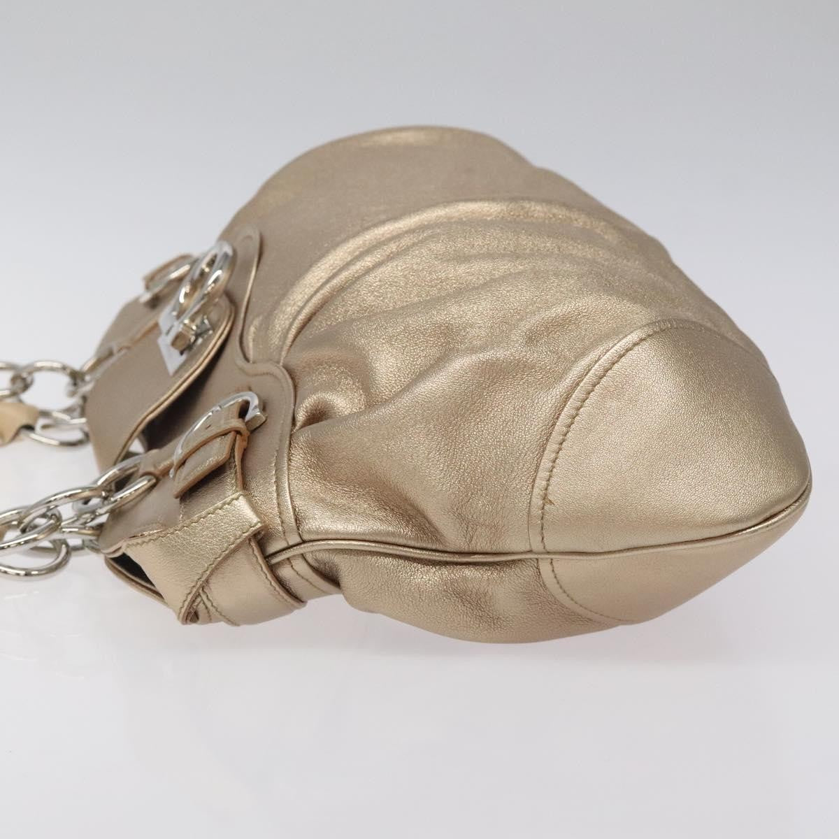 Salvatore Ferragamo Marisa Satchel Leather, GOLD, LEATHER, Handbag