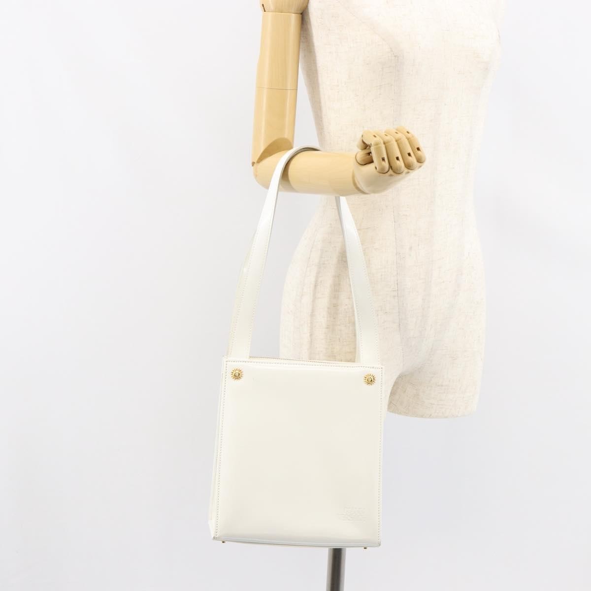 Versace Medusa Shoulder Bag Leather, WHITE, LEATHER, Shoulder bag
