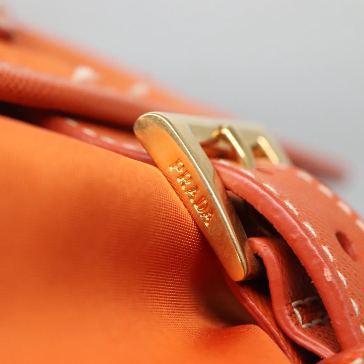 Prada Buckle Messenger Bag Tessuto, ORANGE, NYLON, Crossbody bag
