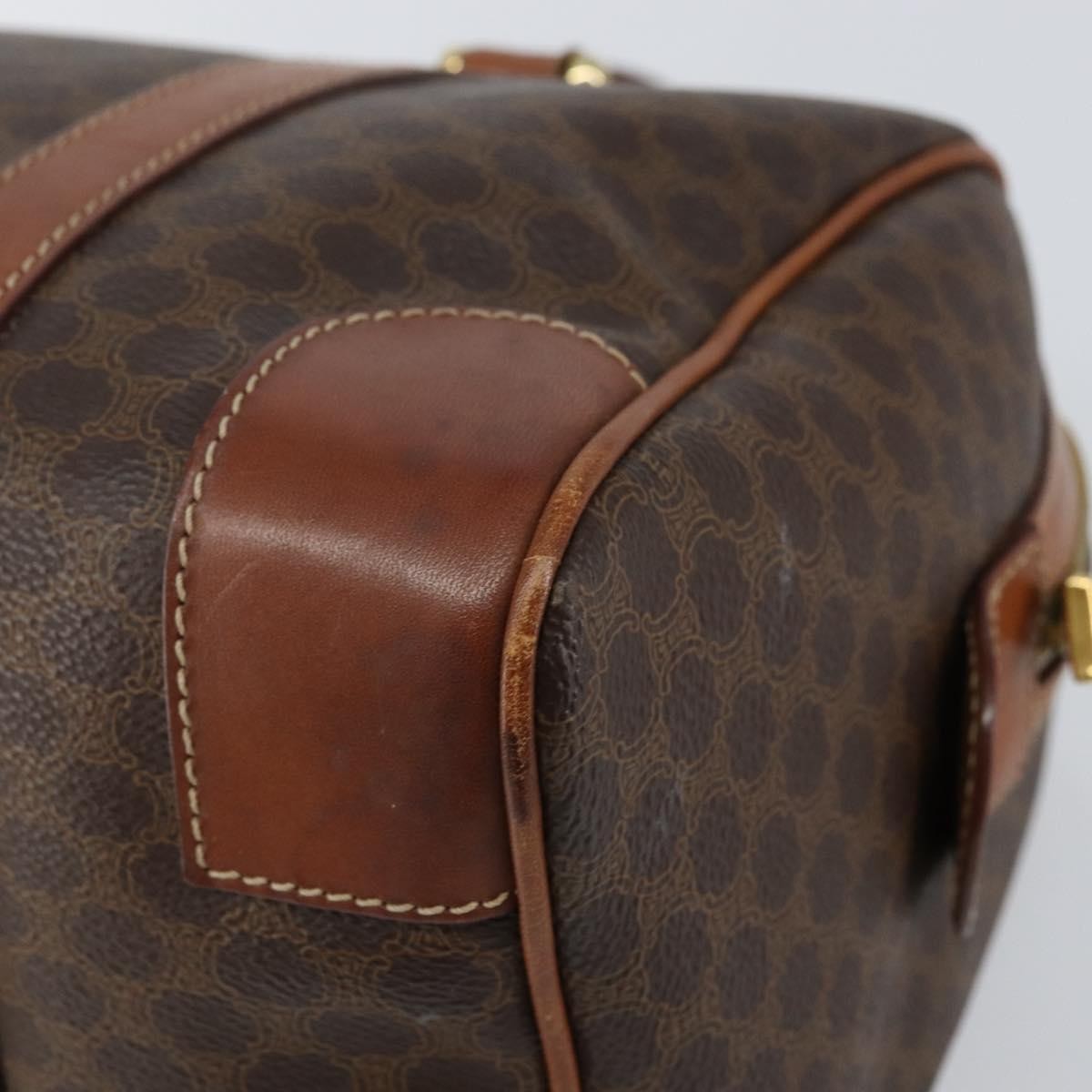 Celine Vintage Macadam Boston bag Canvas, BROWN, CANVAS, Handbag