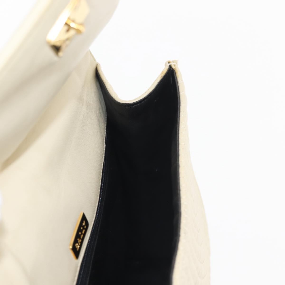 Bally Vintage Handbag Quilted Leather, BEIGE, LEATHER, Handbag