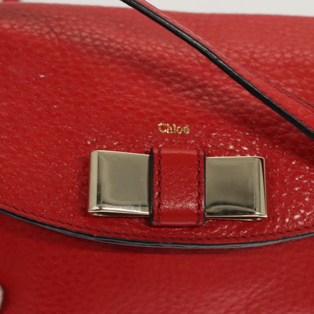 Chloe Lily Handbag Leather, RED, LEATHER, Handbag