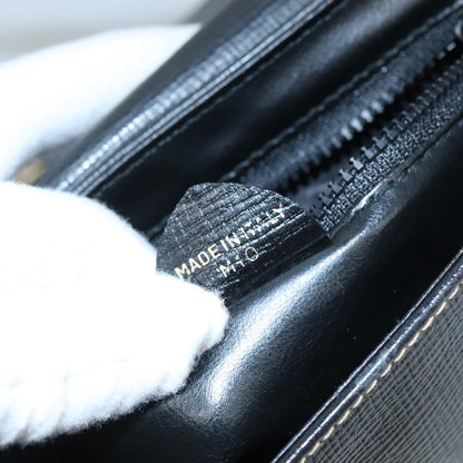 Celine Circle logo Leather, BLACK, LEATHER, Shoulder bag