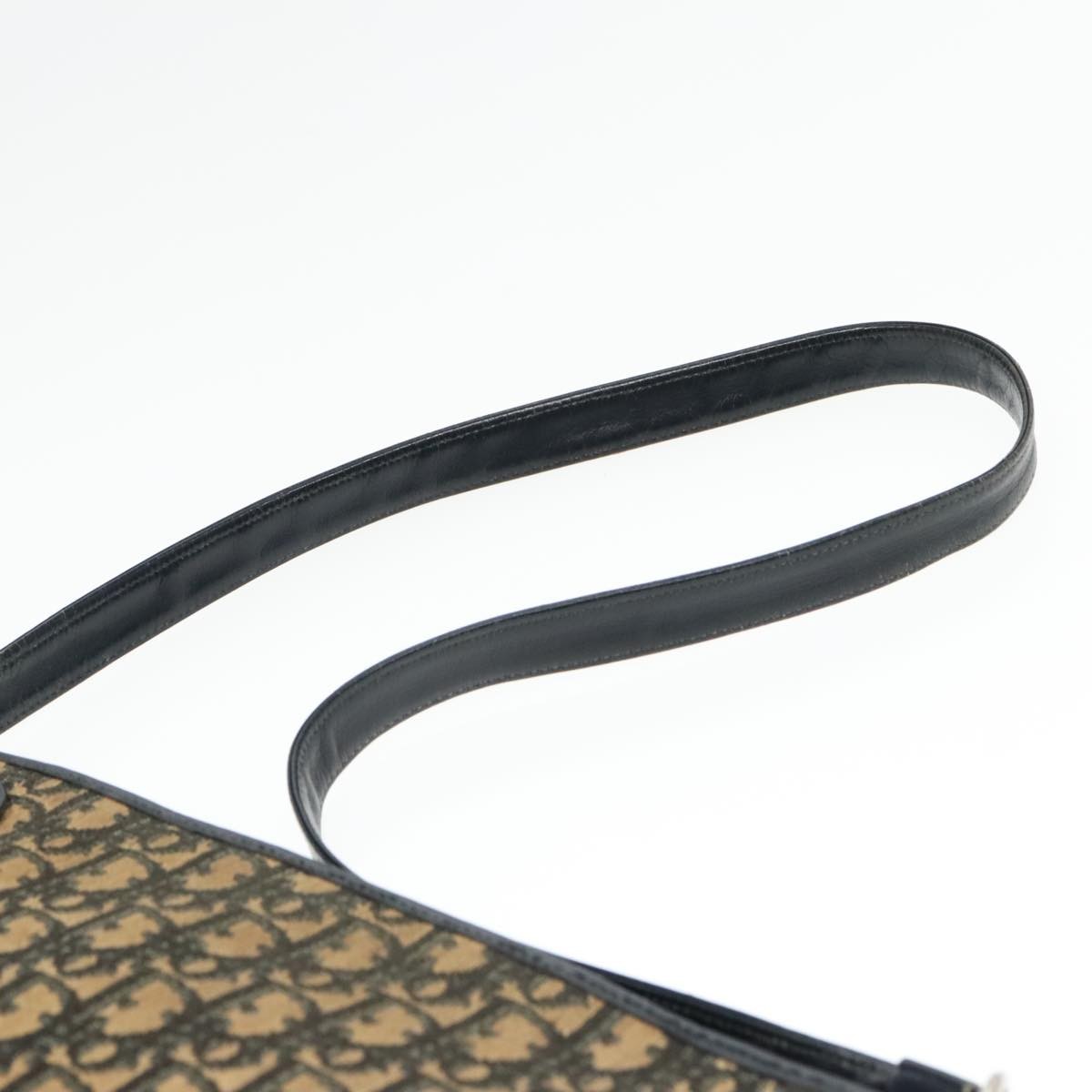 Christian Dior Vintage Trotter Shoulder Bag Canvas, NAVY, CANVAS, Shoulder bag