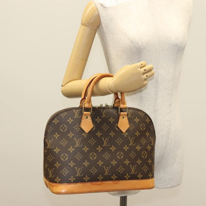 Louis Vuitton Alma Handbag Monogram Canvas, BROWN, CANVAS, Handbag