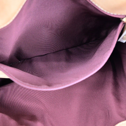 Chanel On My Shoulder Drawstring Bag Quilted Calfskin, BEIGE, LEATHER, Shoulder bag