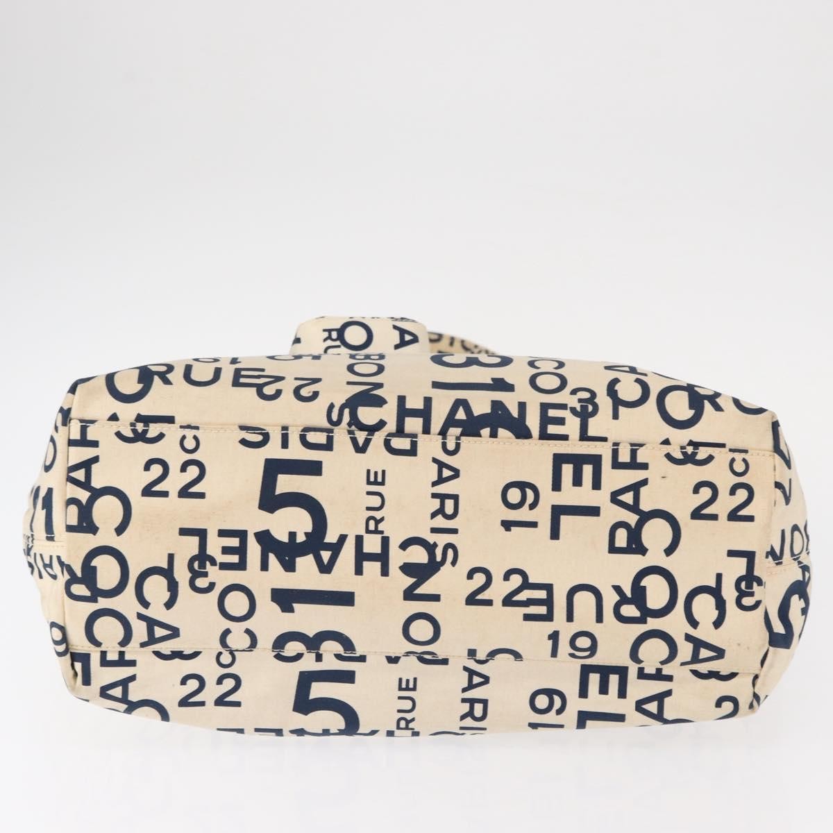Chanel 31 Rue Cambon Beach Zip Tote Printed Canvas, NAVY, CANVAS, Tote bag