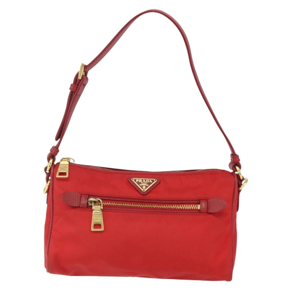 Prada Vintage Shoulder Bag Tessuto, RED, NYLON, Shoulder bag