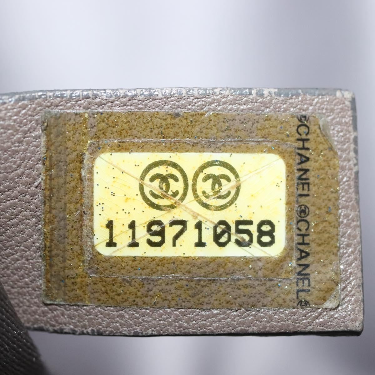 Chanel Drill Flap Bag Perforated Leather, SILVER, LEATHER, Shoulder bag