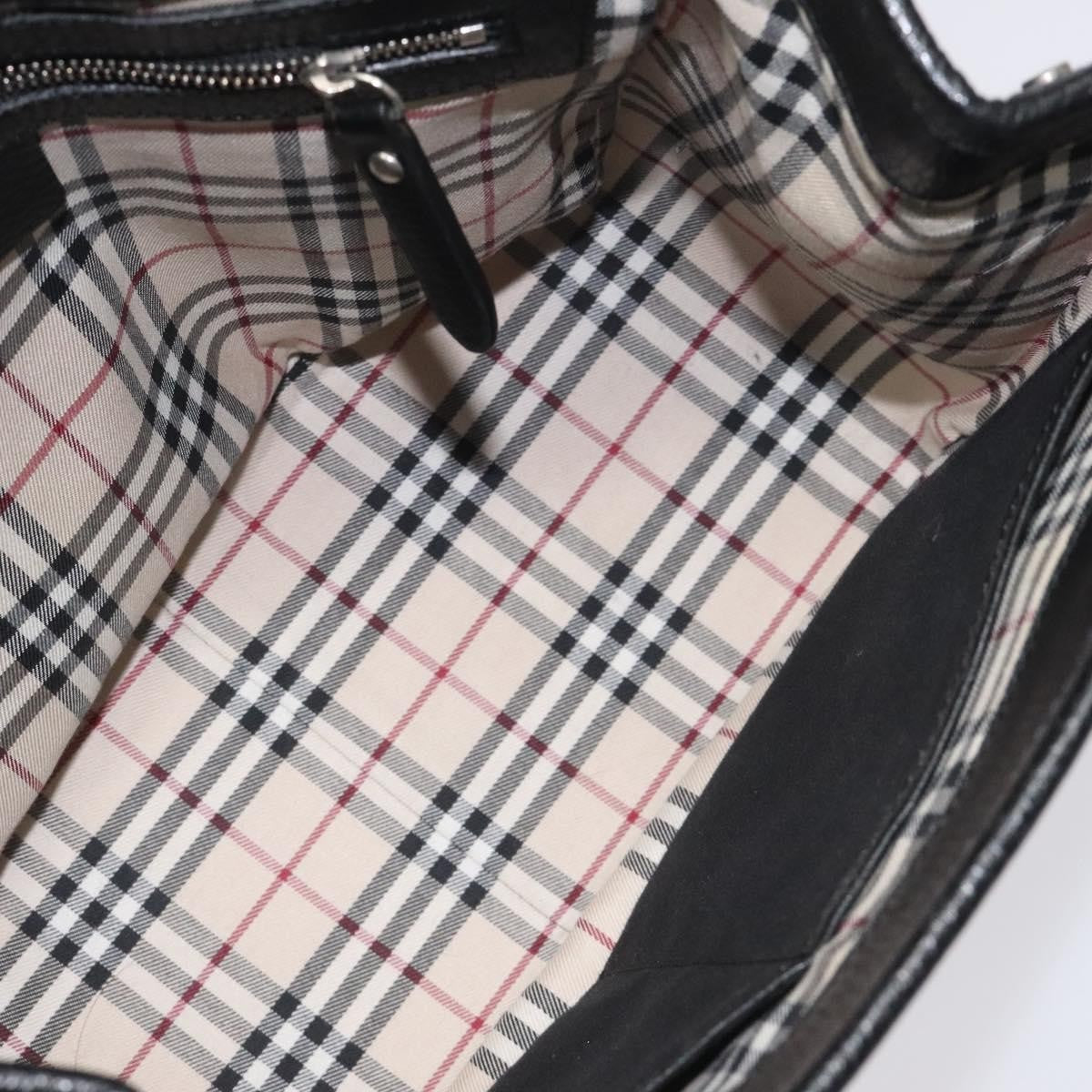 Burberry Vintage Handbag Leather, BLACK, LEATHER, Handbag